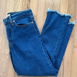 Levi's Dark Blue Cropped Women's Jeans
